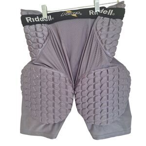 Riddell Padded Girdle Shorts Mens Medium Gray Power Football Compression RGWPWT